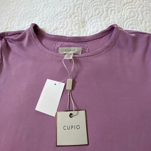 Cupio NWT Purple Fitted Long Sleeve Top Stretchy Crew Neck Size Small - Picture 5 of 10